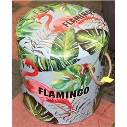 NEW LARGE FLAMINGOS STORAGE STOOL