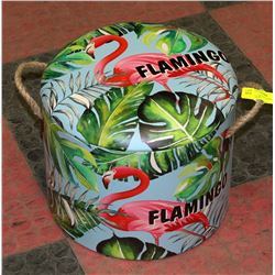 NEW SMALL SIZE FLAMINGOS STORAGE STOOL