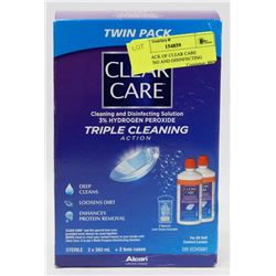 TWIN PACK OF CLEAR CARE CLEANING AND DISINFECTING