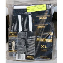 BAG OF TROJAN MAGNUM CONDOMS.