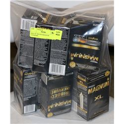 BAG OF TROJAN MAGNUM CONDOMS.