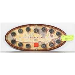 1999 CANADIAN MILLENIUM QUARTER SET.