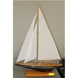VINTAGE LARGE WOODEN SAILBOAT