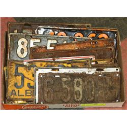 FLAT OF VERY OLD ALBERTA LICENSE PLATES, 1920'S