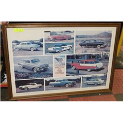 VINTAGE FRAMED PONTIAC CARS