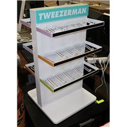 DISPLAY STAND WITH HOOKS, ON SWIVEL BASE, STORE