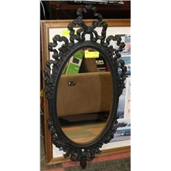 OVAL ORNATE FRAMED MIRROR