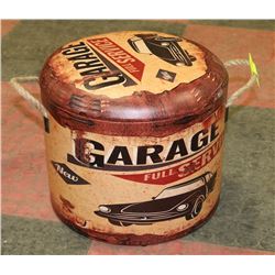 NEW SMALL “GARAGE FULL SERVICE” STORAGE STOOL