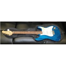 GUITAR CRESTWOOD BLUE ELECTRIC, WITH SOFT CASE