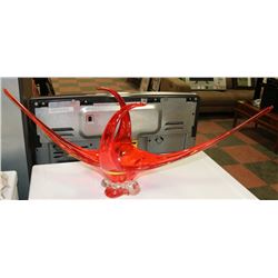 ORANGE CHALET ART GLASS DISH