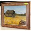 Image 1 : VINTAGE FRAMED BARN PAINTING