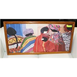 ART POSTER FRAMED BY KLAR 38"X18".