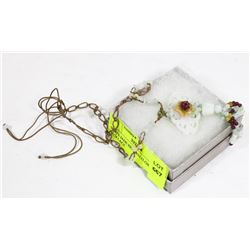WHITE JADE BEADED FLORAL NECKLACE