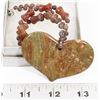 Image 1 : STONE BEADED HEART NECKLACE