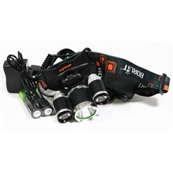 6000 LUMEN TACTICAL LED HEADLAMP WITH LITHIUM ION