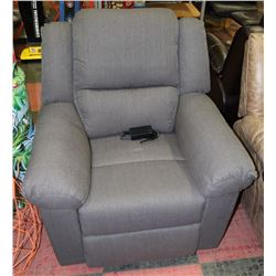 NEW GREY FABRIC ELECTRIC RECLINING CHAIR