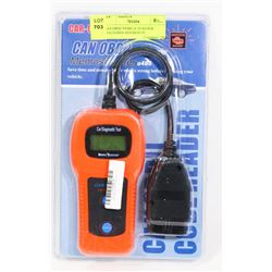 CAN OBDII VEHICLE SCANNER DIAGNOSES AND RESETS