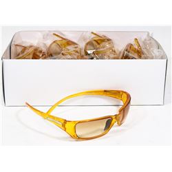 BOX OF DESIGNER ORANGE SUNGLASSES