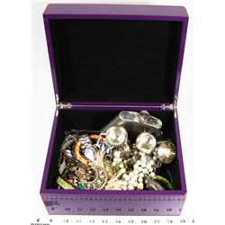 BIG TREASURE CHEST FULL OF COLLECTIBLE & JEWELLERY