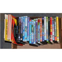 FLAT OF CHILDRENS DVDS INCL WALT DISNEY 45