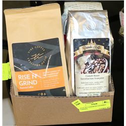 FLAT OF 4 ASSORTED GOURMET COFFEES