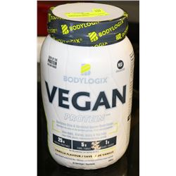 BODYLOGIX 840G VANILLA VEGAN PROTEIN POWDER.