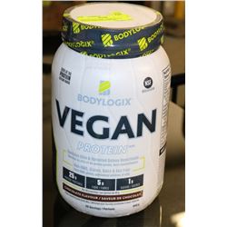 BODYLOGIX 840G CHOCOLATE VEGAN PROTEIN POWDER.