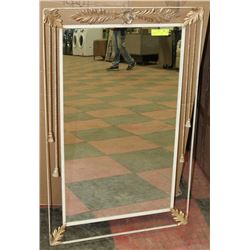 MIRROR WITH METAL FRAME. 21"X36".