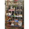 Image 1 : 1 METRO RACK WITH ESTATE MISC ITEMS, RACK NOT