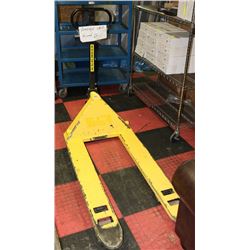 YELLOW PALLET JACK 5500 LBS, RECONDITIONED
