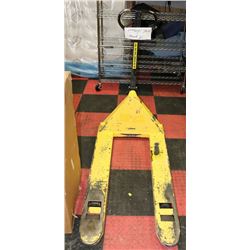YELLOW PALLET JACK 5500 LBS, RECONDITIONED