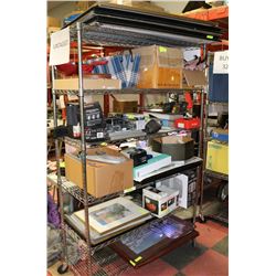 METRO CART OF ASST MISC INCL PICTURES, ELECTRONICS