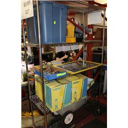 METRO RACK WITH ASST MISC CART NOT INCLUDED