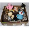 Image 1 : BOX W/PLUSH SMALL DOG BED & 12 DOG TOYS