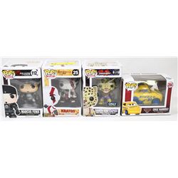 LOT OF 4 FUNKO POPS.