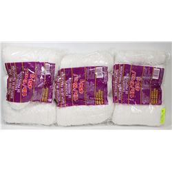 LOT OF 3 1LB BAGS OF 100% ACRYLIC YARN: WHITE
