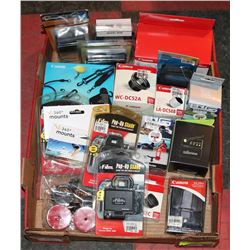FLAT OF PHOTOGRAPHY ACCESSORIES ON CHOICE