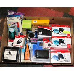 FLAT OF PHOTOGRAPHY ACCESSORIES ON CHOICE