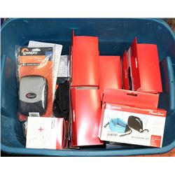 TOTE OF ASSORTED CAMERA  ACCESSORIES