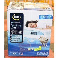 SERTA 3" GEL MEMORY MATTRESS TOPPER ,TWIN