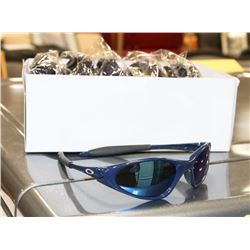 DARK BLUE OAKLEY STYLED SUNGLASSES WITH BLUE LENSE