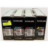 Image 1 : LOT OF 4 LEXMARK HIGH YIELD TONER, BLACK, CYAN