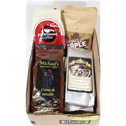 FLAT OF 4 ASSORTED GOURMET COFFEES