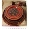 Image 1 : BOX OF 5 POLISH WOODEN ART PIECES.