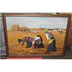 ORIGINAL OIL PAINTING ON BOARD FRAMED.