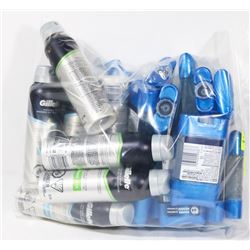 BAG OF ASSORTED GILLETTE DEODORANT.