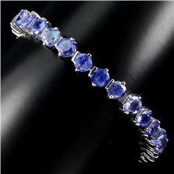 Natural Rich Blue Violet Tanzanite 89.51 Ct Bracelet