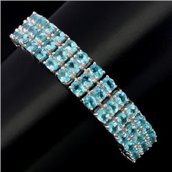 Natural Brazil Blue Apatite 169 Carats Bracelet
