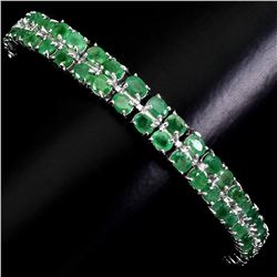 Natural Rich Green Emerald 92.04 Cts  Bracelet