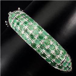 Natural Top Rich Green Emerald Bangle